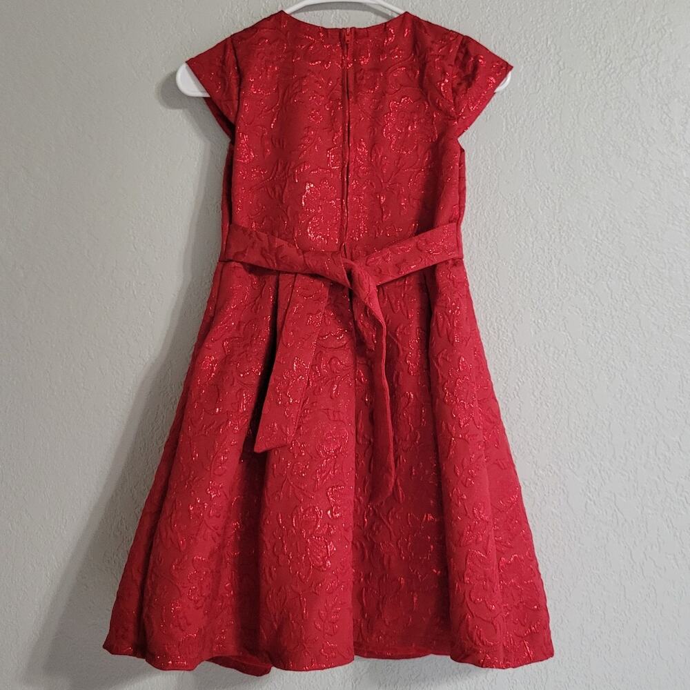 Wonder Nation Girls size 10 Red Cap Sleeve Christmas Dress - Picture 2 of 3